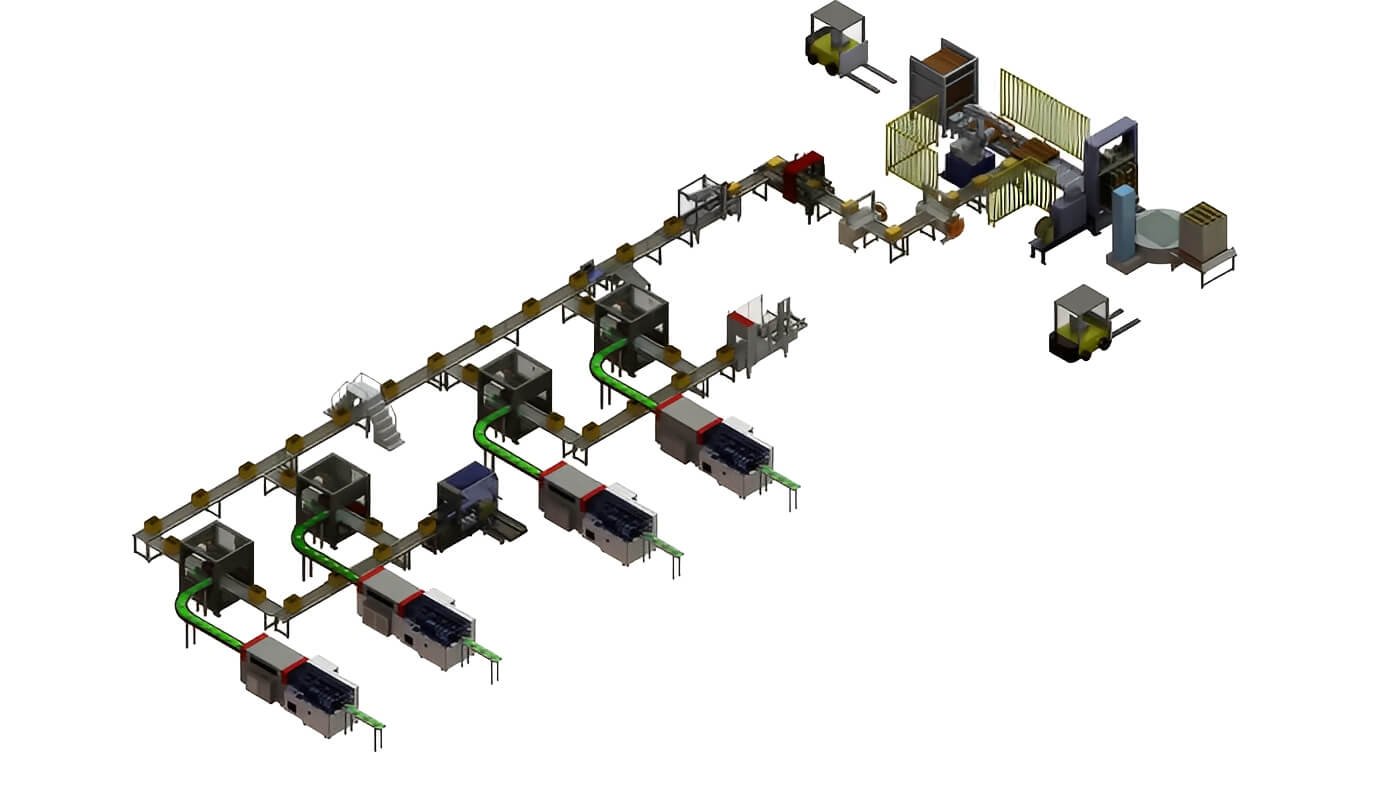 High Level Carton Packaging Line